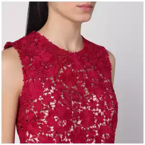 P.A.R.O.S.H. Red lace midi dress