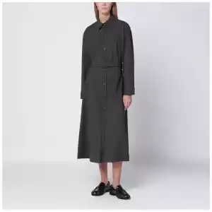 P.A.R.O.S.H. Anthracite grey belted shirt dress