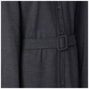 P.A.R.O.S.H. Anthracite grey belted shirt dress