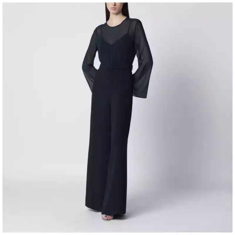 P.A.R.O.S.H. Blue jumpsuit with belt