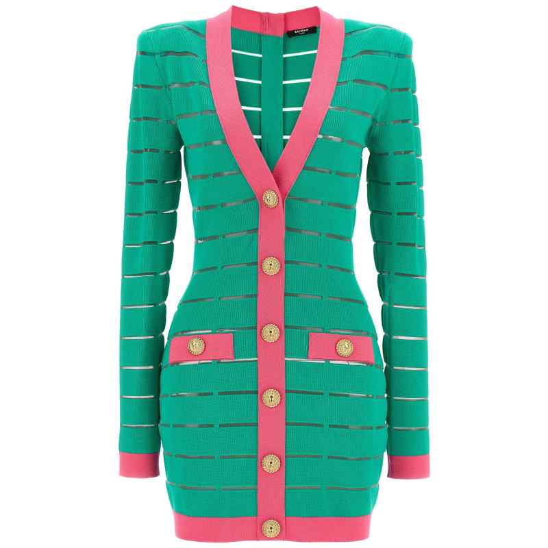 Balmain Two-tone Knit Dress