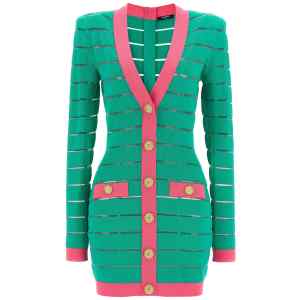 Balmain Two-tone Knit Dress