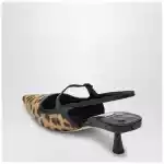 Jimmy Choo Didi 45 slingback in leopard print pony skin