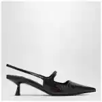 Jimmy Choo Didi 45 brown crocodile effect neckline