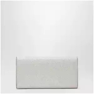 Jimmy Choo Emmie Pouch With Light Gold Micro-Glitter