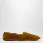 The Row Ponti velvet slip-on slippers in mustard