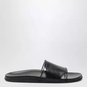 The Row Vivienne Slide sandals in black nappa