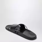 The Row Vivienne Slide sandals in black nappa