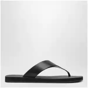 The Row Dune Ginza classic leather sandal black