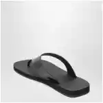 The Row Dune Ginza classic leather sandal black