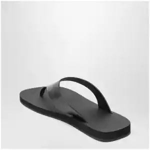 The Row Dune Ginza classic leather sandal black