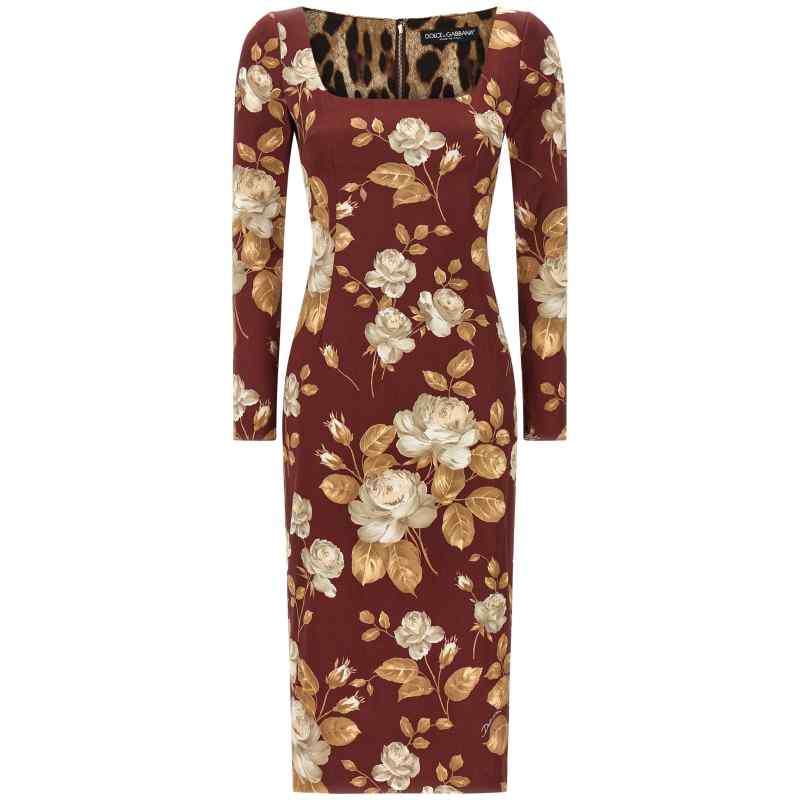 Dolce & Gabbana Rose Print Dress