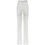 Alessandra Rich Rhinestone Lace Leggings