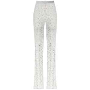 Alessandra Rich Rhinestone Lace Leggings