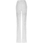Alessandra Rich Rhinestone Lace Leggings