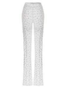 Alessandra Rich Rhinestone Lace Leggings