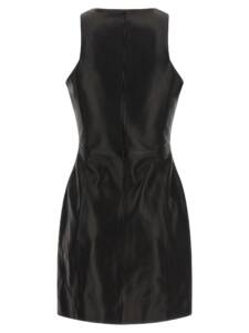 Balmain Maxi Zip Leather Dress