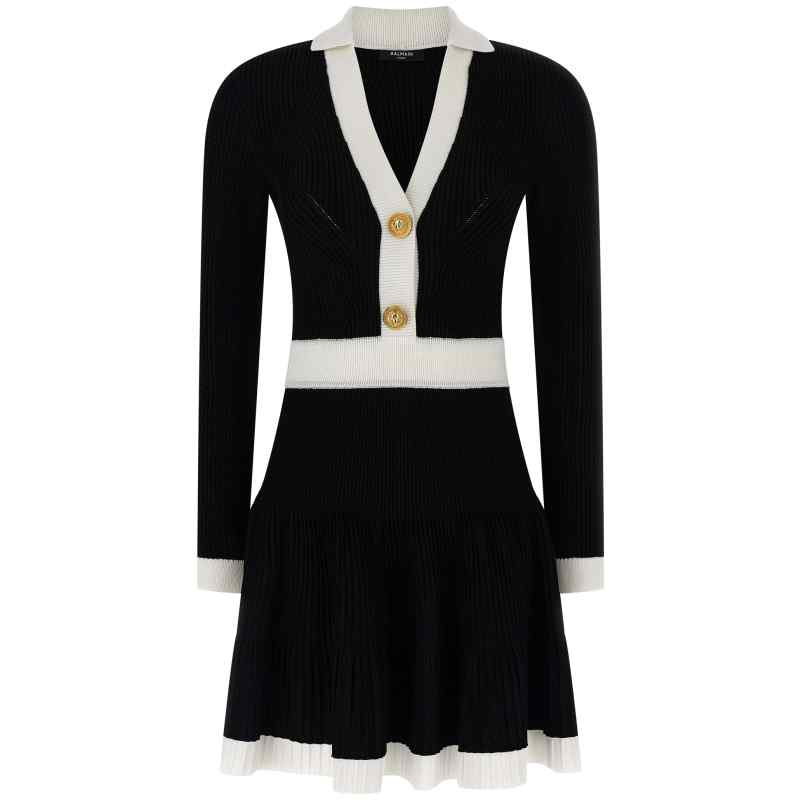 FF1R9858KI64EAB_01_M_2025-08-06T08-24-57.789Z Balmain Two-tone Dress