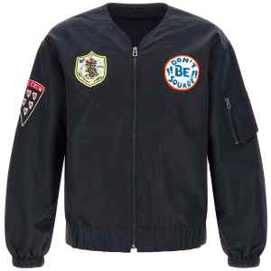 Kenzo Badges Collarless Bomber Jacket