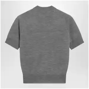 Ami Paris Grey Ami De Coeur wool cardigan