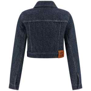 Fendi Ff Denim Bolero Jacket