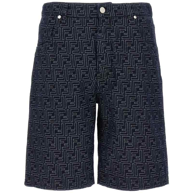 Fendi Bermuda Jeans Jacquard Ff