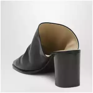 LEMAIRE Brown lambskin mules with block heel