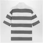 Ami Paris Ami de Coeur striped cotton knit polo shirt