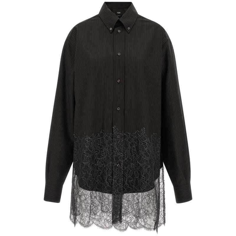 FS1332AVK1F0DHP_01_M_2025-09-25T08-13-51.526Z Fendi Wool And Lace Shirt