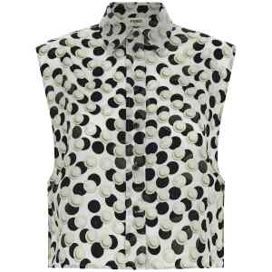 Fendi Polka Dot Crop Top