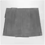 Ami Paris Grey suede mini skirt with large buckle belt