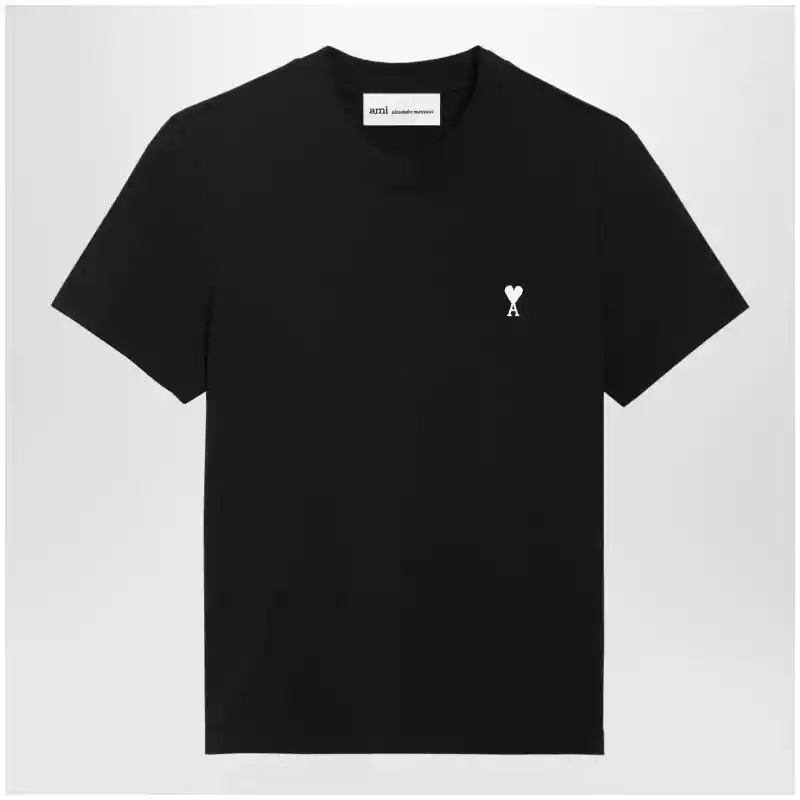 Ami Paris Black Ami De Coeur T-shirt