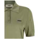 Fendi Shiny Viscose Polo Shirt