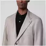 Tagliatore Single-breasted blazer in beige linen
