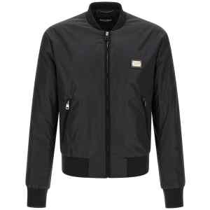 Dolce & Gabbana Logo Plaque Bomber Jacket