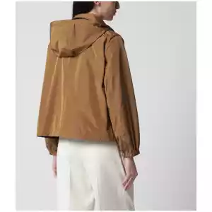 HERNO Reversible Jacket Blue/Caramel in Cotton Gabardine