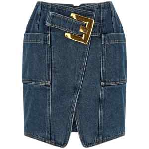 Balmain Belted Skirt