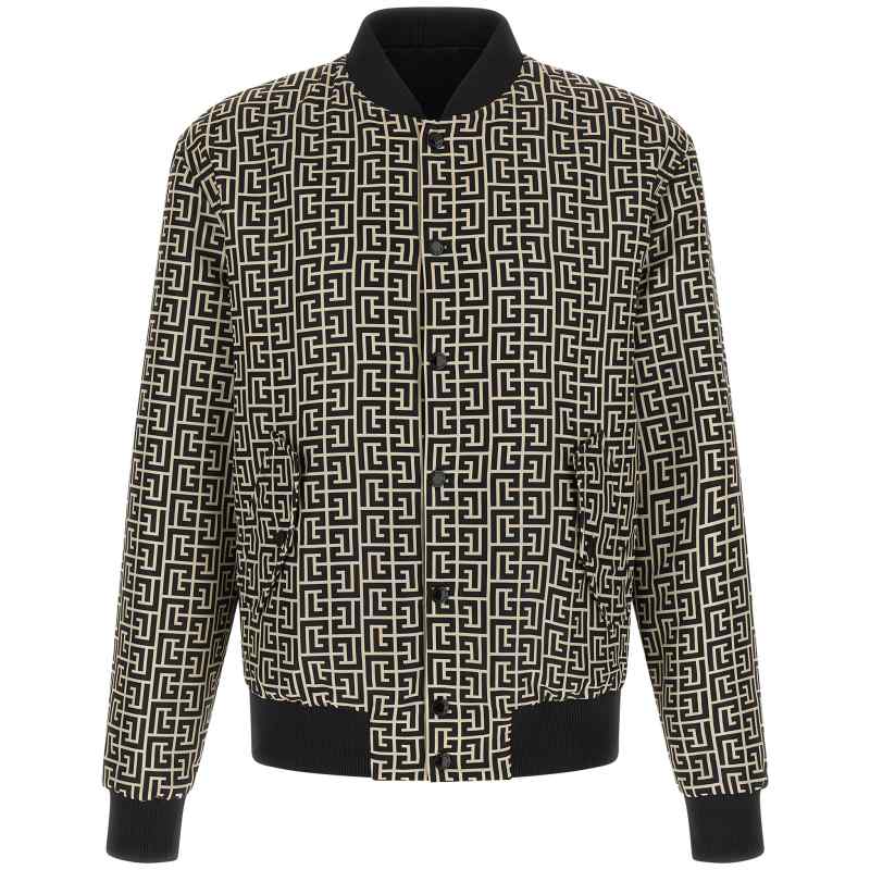 Balmain Monogram Reversible Bomber Jacket
