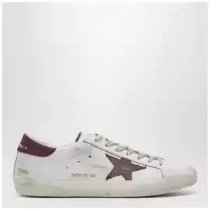 Golden Goose Super-star Sneakers white/burgundy vintage effect