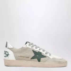 Golden Goose Ballstar sneakers in white and green with vintage effect