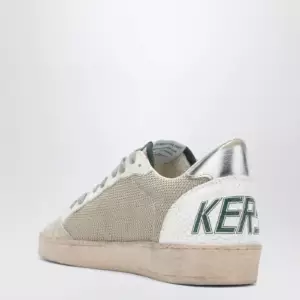 Golden Goose Ballstar sneakers in white and green with vintage effect