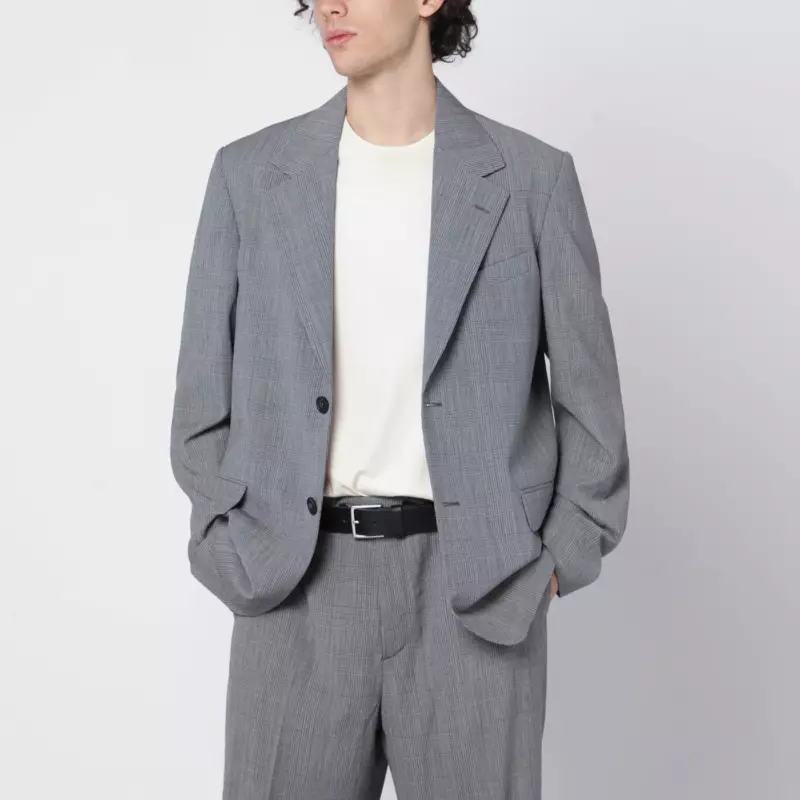Golden Goose Grey single-breasted Prince of Wales jacket