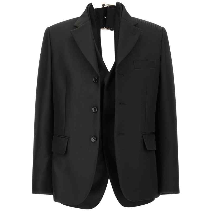 Comme Des Garcons Double Layer Effect Blazer