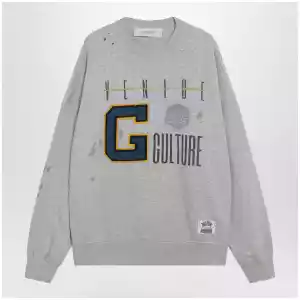 Golden Goose Grey sweatshirt with college logo graphic