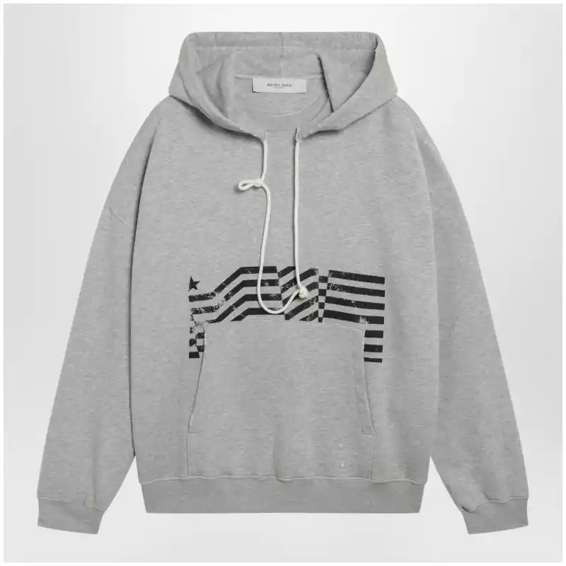 Golden Goose Journey sweatshirt with vintage-effect print in grey