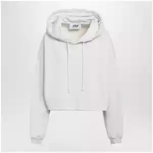 Golden Goose Star sweatshirt with crystal embroidery in grey cotton