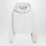 Golden Goose Star sweatshirt with crystal embroidery in grey cotton