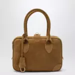Golden Goose Vita Bag in camel suede
