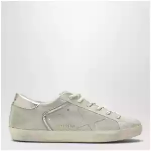 Golden Goose Super-Star beige/platinum suede sneakers