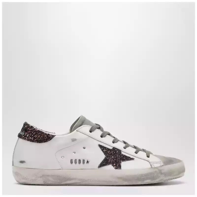 Golden Goose Super-star sneaker milk white/brown glitter